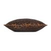 Brown leopard print square cushion