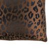 Brown leopard print square cushion