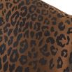 Brown leopard print square cushion