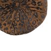 Leopard print round cushion