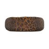 Leopard print round cushion