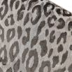 Natural rectangular cushion with brown leopard print