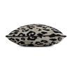 Cream rectangular cushion with black leopard print