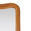 Full length mirror with wooden rippled frame