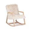 Gorgeous Scandinavian inspired rocking chair with cosy sheepskin seat and backrest