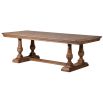 Brown vintage-style wooden rectangular dining table