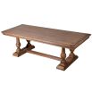 Brown vintage-style wooden rectangular dining table