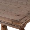 Brown vintage-style wooden rectangular dining table