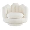 Soft cream chair cradled by tube