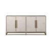 sideboard with ample storage and light design with brass details