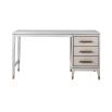 Grey washed oak desk with brass detail