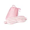 Pink and ivory stripe travel sleeping mask