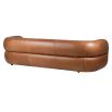 Curvaceous sofa in brock faux leather finish