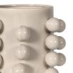 Cream vase with ceramic bobble details