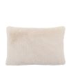 Oatmeal faux fur cushion