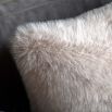 Oatmeal faux fur cushion