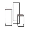 Sleek and slim silhouette set of three console tables