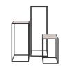 Sleek and slim silhouette set of three console tables