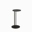 Dark bronze base side table with round marble top