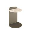 Sophisticated metal side table with round marble top