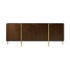 Rich veneer sideboard with brass legs