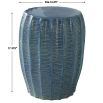 blue textured stool suitable for indoor and outdoor use