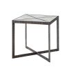 Gorgeous side table blending smooth and ridged surface