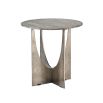 Optically-inspired side table finished in bronzed hue