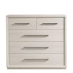 Chest of five drawers in white washed oak