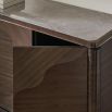 Rich dark brown sideboard with three cupboards