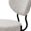 Mid-Century Modern style chair featuring a soft-touch Bouclé grey upholster