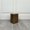 teardrop shaped brass side table