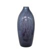 Blue/indigo finish glass vase 