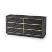 Amara Chest Of Drawers - Espresso Oak/Polished Brass