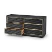 Amara Chest Of Drawers - Espresso Oak/Polished Brass