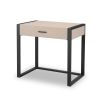 Almati Bedside Table - Mink/Matte Black