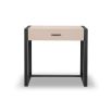 Almati Bedside Table - Mink/Matte Black