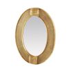 Oval mirror with thick gold frame