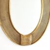 Oval mirror with thick gold frame