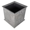 Grey square planter