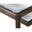 Ziggi Coffee Table - Antique Bronze Hairline/Clear Glass