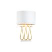 Harp Table Lamp - Brushed Brass & White Marble