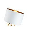 Harp Table Lamp - Brushed Brass & White Marble