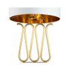 Harp Table Lamp - Brushed Brass & White Marble