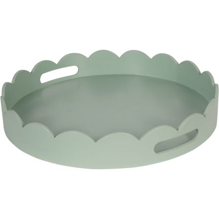 Dottie Scallop Edge Tray - Pale Green