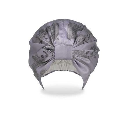 Harlem Toile Lilac Silk Hair Wrap