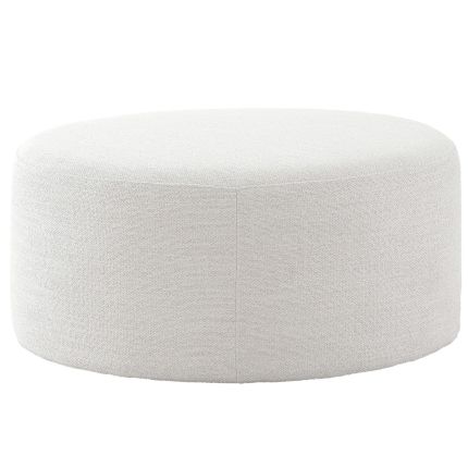 Round Ottoman - Off-White