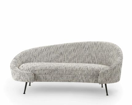 Aspen Sofa - Sherpa Grey/Matte Black