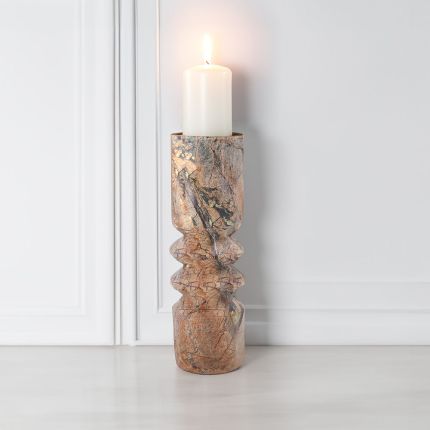 Monorro Marble Candle Holder - Coffee