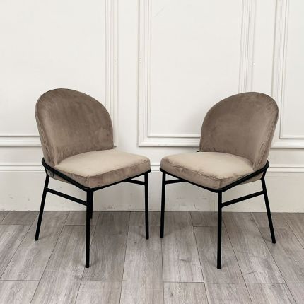 Clearance Willis Dining Chair Greige Set of 2 - A